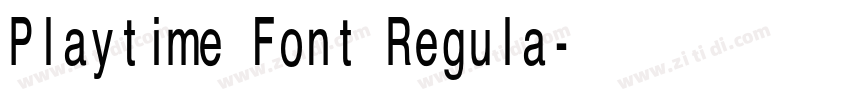 Playtime Font Regula字体转换